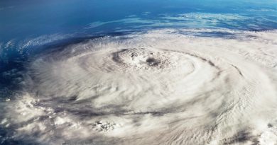 A hurricane as seen from space