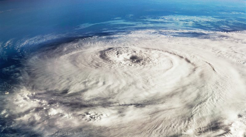 A hurricane as seen from space