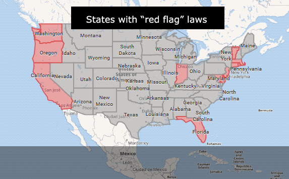 Gun confiscation - States with red flag laws