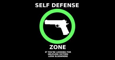 Self Defense Zone Sign